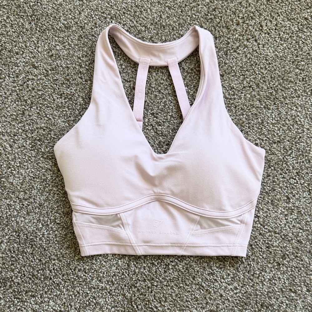 Gymshark x Whitney Simmons light pink padded bra